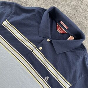 Penguin By Munsingwear Large Blue Polo Shirt Heritage Slim Fit Business Casual